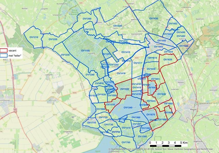 Vacante gebieden Weerribben-Wieden