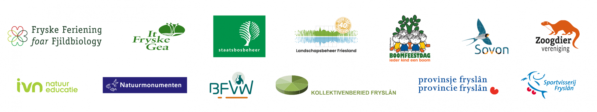 Partners en financiers van de Friese Vrijwilligersdag Natuur